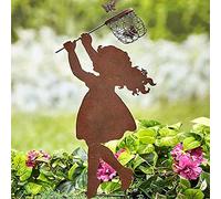 Domary Sagome di Bambini Che Inseguono Sculture Artistiche da Giardino in