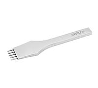 Domary Scalpello Artigianale in Pelle da 4 Mm con Fori Rotondi e Design Leggero per Un'esperienza di Cucitura Senza Interruzioni (5 denti)