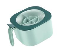 Domary Scatola Contenitore con 4 Scomparti per L'organizzazione della | Materiale PP, Coperchio Ermetico, Altezza 7 Cm, Lunghezza Laterale 12 Cm, Manico da 3,15 Pollici, Contenitore per Zucchero