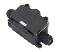 Domary Scatola Elettrica a 2 Vie, Resistente All'Acqua per Esterni | Costruito con plastica PA66, grado di sicurezza IP68, ideale per l\'illuminazione del paesaggio, collegamenti di cablaggio