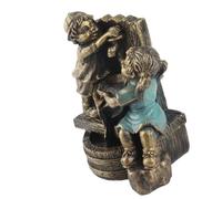 Domary Scultura in Resina con Statua di Ragazzino Che Gioca Ad Acqua con