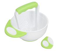 Domary Set di Ciotole per Schiacciapatate per Alimenti per Bambini, Ciotola Lunga Antiscivolo con Manico per Purea di Frutta e Verdura