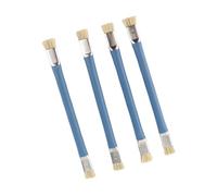 Domary Set di Spazzole Antistatiche a Doppia Testa 4 Pezzi per la Riparazione del Telefono Cellulare Pulizia Durevole Maniglia Isolante per Spazzole Dure 14,5 Cm (Blu)