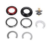 Domary Set Serie Sterzo per Bicicletta con Passaggio Cavi Interno 28,6 Mm Superiore 40 Mm Inferiore per Telai Standard IS52 Completi con Cuscinetti Sigillati a Doppio Labbro Lega di