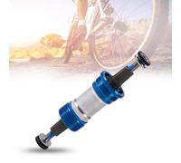 Domary Staffa Centrale in Bicicletta in Alluminio Vita Impermeabile, Cuscinetto a Manicotto Integrato Resistente, Doppio Design Impermeabile, Vernice USAraku, Standard UE, Blu e Slitta (122,5 mm)