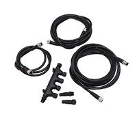 Domary Starter Kit NMEA 2000 con Connettore ABS T e Terminatori | Cavi di Lunghezza 4 M, 0,5 M, Materiale ABS Antiruggine, Universali per Terminazione di Rete Marina