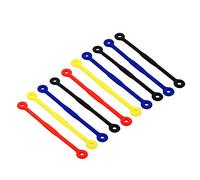 Domary Strisce di Silicone Precise per L'assorbimento delle Vibrazioni della Racchetta da Tennis per la Riduzione degli Urti, Set di Ammortizzatori da 10 Pezzi la Protezione del Braccio, Colore