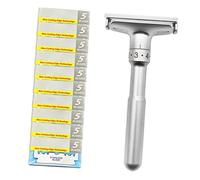 Domary Strumento per la Rasatura della Barba Rasoio per Barba Regolabile Manuale Tagliabarba Portatile Controllo Preciso Compatto Leggero Strumento Versatile con Rasatura Personal (tipo 3)