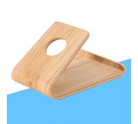 Domary Supporto per Cellulare in bambù Supporto Universale in Legno per | Materiale in Legno di bambù o Faggio, Finitura retrò Liscia, Design Leggero e Portatile, Include 4 Cuscinetti Antiscivolo