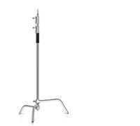Domary Supporto per Luce Professionale per Fotografia Supporto in Lega di Alluminio C Gambe Pieghevoli capacità di Carico 44 Libbre Altezza 102 Pollici Studio Fotografico (Argento #88)
