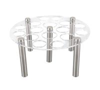 Domary Supporto per Pezzi degli Scacchi in Alluminio Acrilico con 5 Gambe e 16 Fori per Supporto Kit di Gioco Fai-da-Te