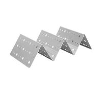 Domary Supporto per Taco in Acciaio Inossidabile con Fori Rotondi Design Triangolare per Griglia da Forno e Piatto Taco Lavabile in Lavastoviglie (Grande)
