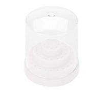 Domary Supporto per Trapano per Unghie a 48 Fori con Cappuccio, Espositore Punte Unghie in Plastica Riporre Il Salone e Portautensili Smerigliatura (Bianco)