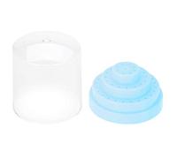 Domary Supporto per Trapano per Unghie a 48 Fori con Cappuccio, Espositore Punte Unghie in Plastica Riporre Il Salone e Portautensili Smerigliatura (Blu)