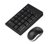 Domary Tastiera Numerica Wireless con Mouse Ottico 1200DPI, 22 Tasti | Tastierino Numerico a 22 Tasti, Mouse Ottico da 1200 DPI, Configurazione Plug-and-play, Dimensioni Mini Portatili per laptop.
