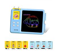 Domary Tavoletta da Scrittura per Bambini con Schede Flash Parlanti, | Plastica ABS, Giocattolo Didattico Durevole per Bambini Piccoli, Logopedia per L'autismo, Design di Sicurezza per Bambini