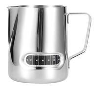 Domary Tazza per Schiumare Il caffè in Acciaio Inossidabile da 580 Ml con Sensore di Temperatura, Beccuccio a Becco D'aquila per Latte Art Home Office