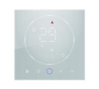 Domary Termostato Intelligente con Display a LED 5+1+1 Regolatore di Temperatura Digitale con Controllo Vocale Programmabile per Riscaldamento a Pavimento e Uso (Bianca)