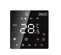 Domary Termostato Intelligente con Touchscreen LCD, Programmazione Programmabile 5+1+1 per la Casa, modalità Manuale Automatica, Controllo Vocale (Nera)
