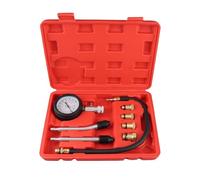 Domary Tester di Compressione per Motori a Benzina 0-300psi 0-20bar Manometro a Doppia con 4 Adattatori per Moto e Auto