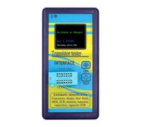Domary Tester per Transistor M328 NPN PNP MOSFET Misuratore di Condensatori a Diodi Display da 1,8 Pollici Rilevamento Automatico dei Pin per Test di Componenti Elettronici (Blu)