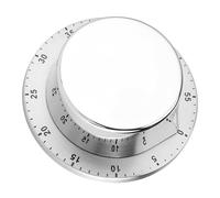 Domary Timer da Meccanico, Timer per Il Conto alla Rovescia con Base Magnetica per Cucinare (Argento)