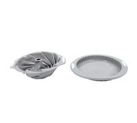 Domary Tortiera Scanalata in Silicone, Stampo Rotondo Antiaderente per | Senza Silicone, Resistente Al Calore Fino a 446°F, Lavabile in Lavastoviglie, Flessibile per un Facile Rilascio,
