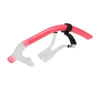 Domary Tubo in Silicone per Boccaglio da Nuoto, con Supporto per la Testa Regolabile, Allenamenti di Nuoto, Comodo, 1 unità (Rosa trasparente)