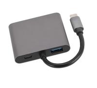 Domary Type C Adattatore Multimediale Esterno HD 4k 30hz | Robusto materiale metallico, connettività del dispositivo ottimizzata, riduce al minimo lo spazio di lavoro ingombrante,