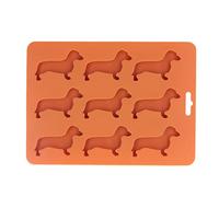 Domary Vassoi per Cubetti di Ghiaccio in Silicone Stampo a Forma di Cane 9 Stampo per Cubetti Ghiaccio in Silicone Senza cavità con Divertente Design a Forma Cane Pastel