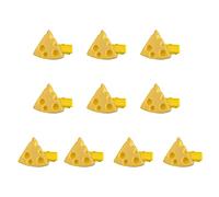 Domasvmd 10Pcs 3D Formaggio Fermagli Per Capelli Forcine Per Capelli Carino Accessori Per Capelli Regalo Unico Strumenti Per Capelli Super Carino Decorazione Divertente Tornante, Metallo