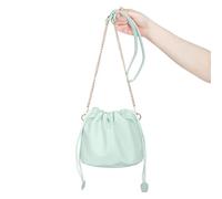 Domasvmd Borsa per fotocamera portatile in pelle PU con tracolla antiurto con coulisse borsa portaoggetti impermeabile organizer borsa per fotocamera con tracolla, Verde