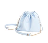 Domasvmd Borsa per fotocamera portatile in pelle PU con tracolla antiurto con coulisse borsa portaoggetti impermeabile organizer borsa per fotocamera con tracolla, Blu