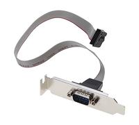 Domasvmd Porta seriale 9 pin DB9 a RS232 Computer Scheda Madre Chassis Deflettore Linea DB9 Espansione Con Staffa + Cavo Rs232 Seriale Db9