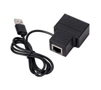 Domasvmd RJ45 Reti Splitter Adattatori 1 A 2 Femmina USB A RJ45 Porta Con Cavo di Alimentazione USB LAN Interfacce Ethernet 1 A 2Way