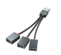 Domasvmd Splitter di alimentazione USB 1 maschio a 3 femmina adattatore USB 2.0 da 1 a 3 splitter USB cavo di prolunga USB multiporta USB per ricarica cavo splitter USB