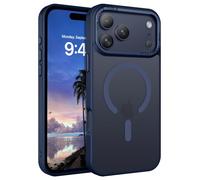 DOMAVER Custodia magnetica per iPhone 17 Pro, compatibile con Mag-Safe, protezione anti-ingiallimento contro le cadute, antiurto, sottile, traslucida, opaca, per iPhone 17 Pro da 6,3 pollici, blu