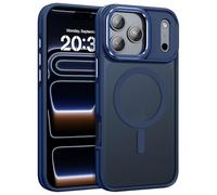 DOMAVER Custodia per iPhone 17 Pro Max, [compatibile con mag-safe] Protezione anti-ingiallimento anti-ingiallimento antiurto sottile traslucida opaca per iPhone 17 Pro Max 6,9 pollici, blu