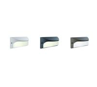 DOME APPLIQUE IN ALLUMINIO IP54 LUCE 3000K O 4000K DA ESTERNO MODERNA LED 10W BIANCA ANTRACITE O MAR