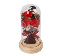 Dome Di Fiori Artificiali - Elegante Ricordo, Ornamento Illuminato | Blossom Showcase, Accento Per La Casa Luminoso, Display A LED Per Il Presente 'anniversario, Token Proposta Sincero, Don