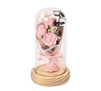 Dome Di Fiori Artificiali - Elegante Ricordo, Ornamento Illuminato | Blossom Showcase, Accento Per La Casa Luminoso, Display A LED Per Il Presente 'anniversario, Token Proposta Sincero, Don