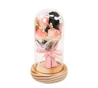 Dome Di Fiori Artificiali - Elegante Ricordo, Ornamento Illuminato | Blossom Showcase, Accento Per La Casa Luminoso, Display A LED Per Il Presente 'anniversario, Token Proposta Sincero, Don