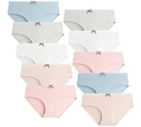 Domee Mutande Intimo Cotone Slip Ragazza Confezione da 10 Fiocco 9-10 Anni (Dimensione del Produttore M)