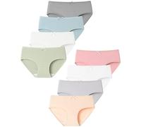 Domee Slip Cotone Intimo Tinta Unita Mutande Ragazza Pacco da 8 Piccolo e Fresco 12-14 Anni (Dimensione del Produttore L)