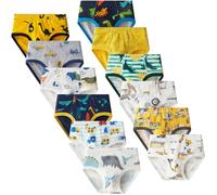 Domee Slip Intimo Cotone Dinosauro Bambino Confezione da 12 Multicolore 3-4 Anni (Dimensione del Produttore 110)