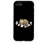 Domenica bradipo fumetto sonno cartone animato logo Custodia per iPhone SE (2020) / 7/8