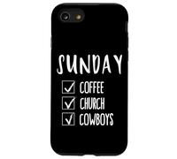 Domenica Caffè Chiesa Cowboys Gesù salva Domenica religiosa Custodia per iPhone SE (2020) / 7/8
