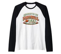 Domenica è Il Mio Giorno di Calcio Non interrompere Maglia con Maniche Raglan