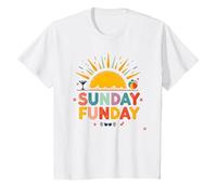 Domenica Funday: Allegro Beach Day Summer Vibes, Maglietta, Bambini, Bianco, 4 Anni
