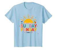 Domenica Funday: Allegro Beach Day Summer Vibes, Maglietta, Bambini, Celeste, 3 Anni
